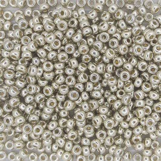 4201 - 10g Size 8/0 Miyuki seed beads in Duracoat Galvanised Silver