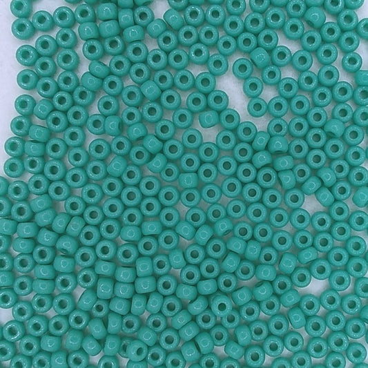 0412 - 10g Size 8/0 Miyuki seed beads in Opaque Turquoise Green