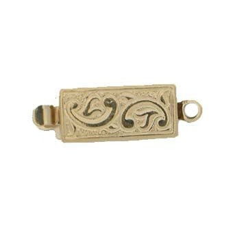 Claspgarten Gold clasp with 1 row 12595 - 12x9mm