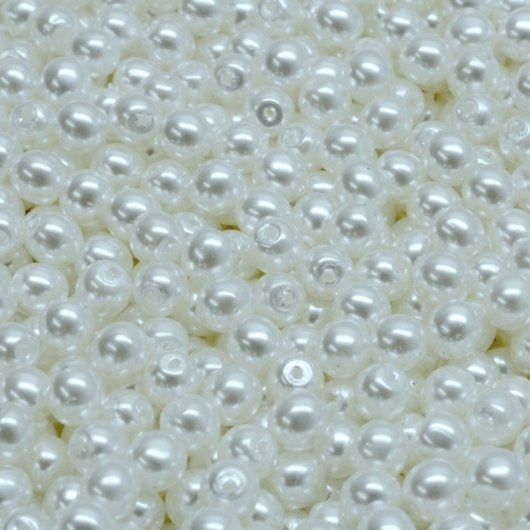 50 x 4mm pearls in White