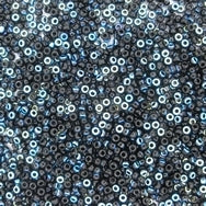 4555 - 50g Size 11/0 Miyuki seed beads in Black AB