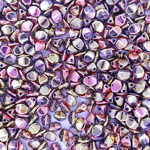 50 x pinch beads in California Pink (3x5mm)