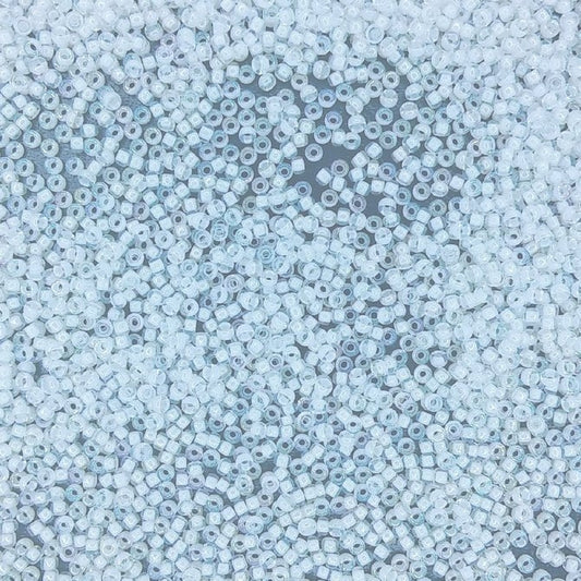 0284 - 10g Size 11/0 Miyuki seed beads in White Lined Crystal AB