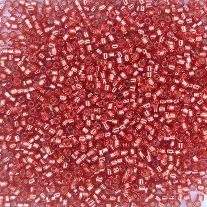 DB2152 - 1g Size 11/0 delicas in Duracoat Silver lined Light Watermelon
