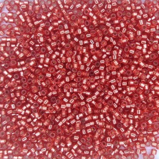 DB2152 - 1g Size 11/0 delicas in Duracoat Silver lined Light Watermelon