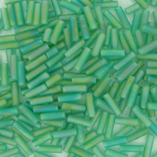 10g x 6mm Matsuno Bugles in Frosted Sea Green AB