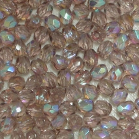 50 x 4mm faceted beads in Light Amethyst AB