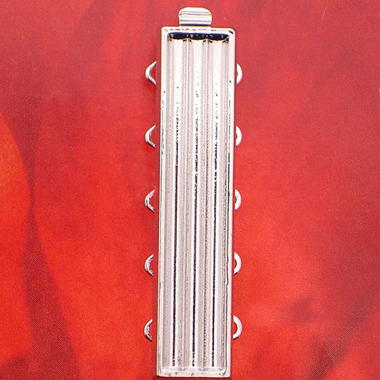 Claspgarten Silver clasp with 5 rows for use with Delicas 14843 - 33x7mm