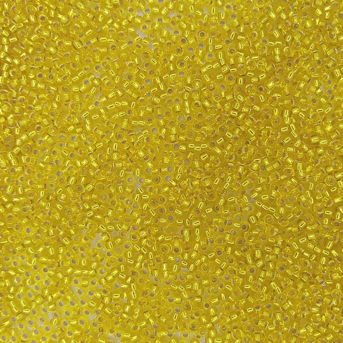 0006 - 50g Size 11/0 Miyuki seed beads in Silver lined Yellow