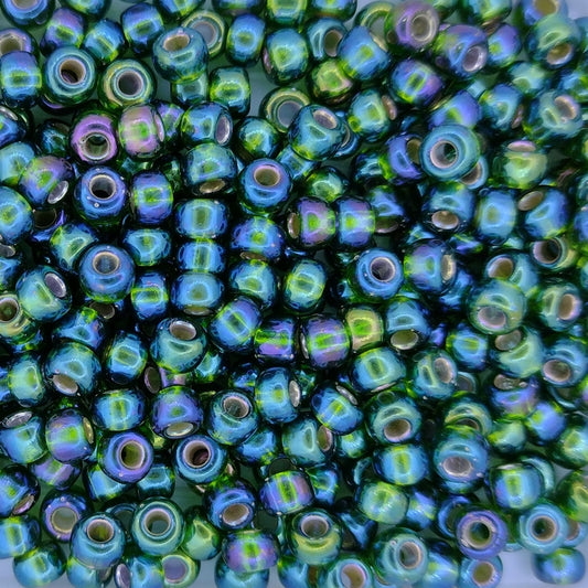 1026 - 10g Size 6/0 Miyuki seed beads in Silver lined Olive AB