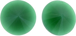 14mm rivoli in Dark Green Alabaster (Matubo)