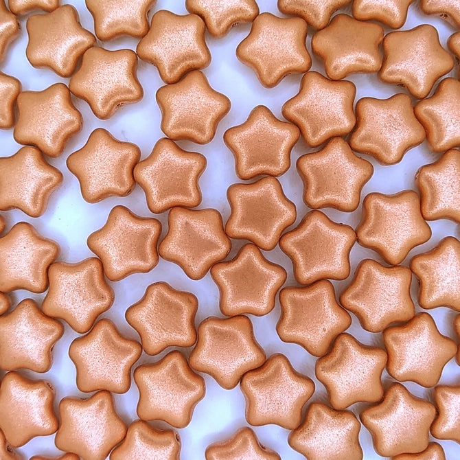 10 x 12mm stars in Vintage Copper