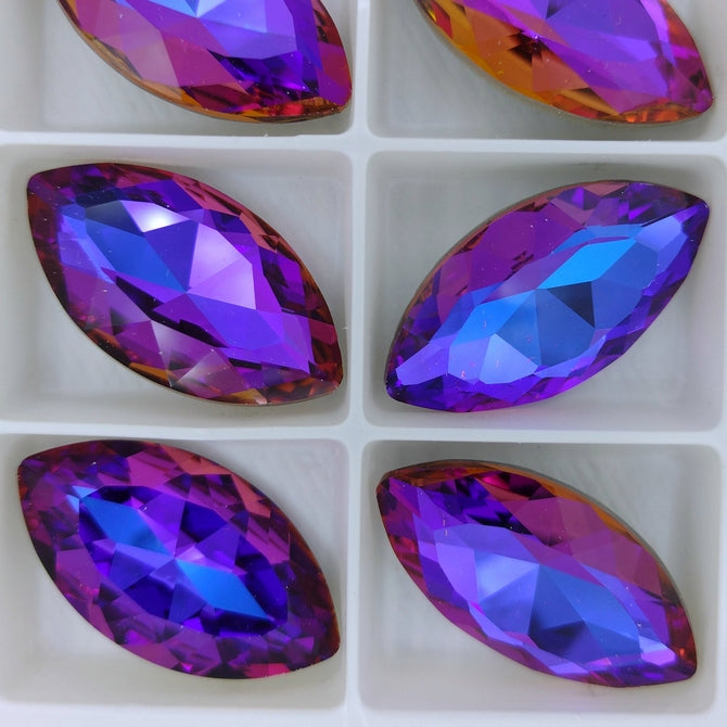 32x17mm Classical Navette in Crystal Violet Blue (Aurora)