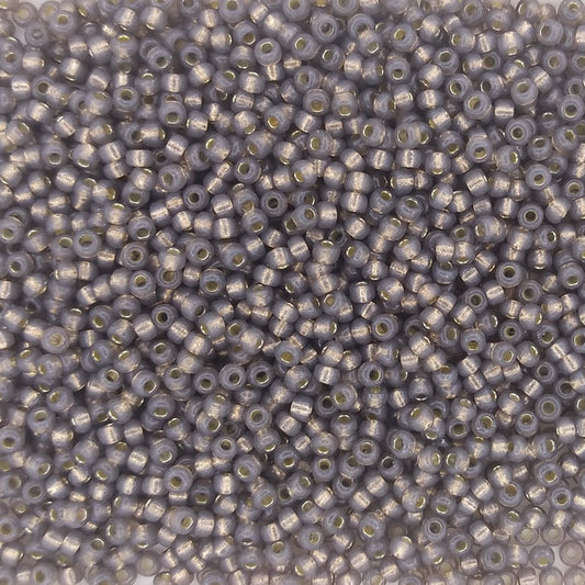 4250 - 10g Size 11/0 Miyuki seed beads in Duracoat Silver lined Taupe