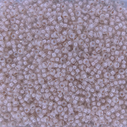 0215 - 50g Size 11/0 Miyuki seed beads in Blush lined Crystal