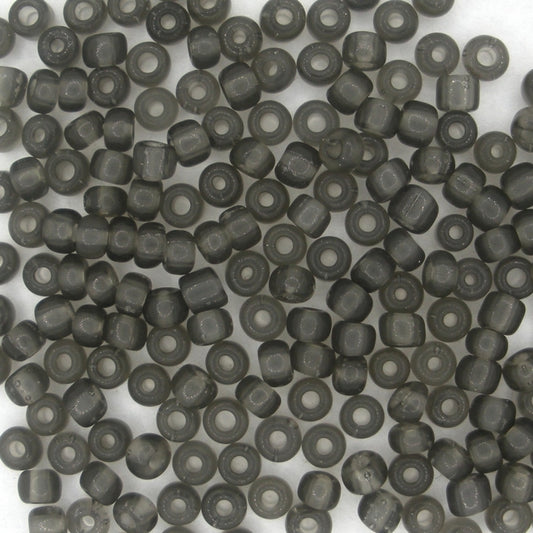 5g x 4mm seed beads in Dark Grey (1950s)