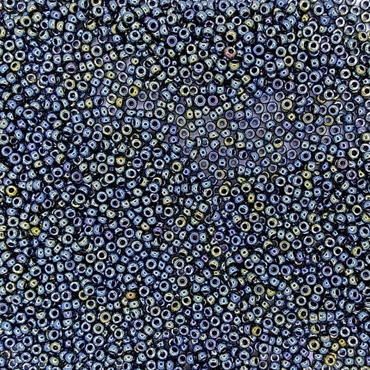 0456 - 10g Size 11/0 Miyuki seed beads in Gunmetal Iris