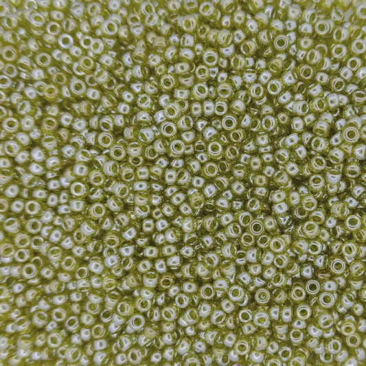 1889 - 10g Size 11/0 Miyuki seed beads in Transparent Golden Olive Lustre