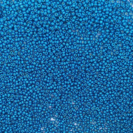 5114 - 10g Size 11/0 Miyuki seed beads in Duracoat Galvanised Dark Capri Blue