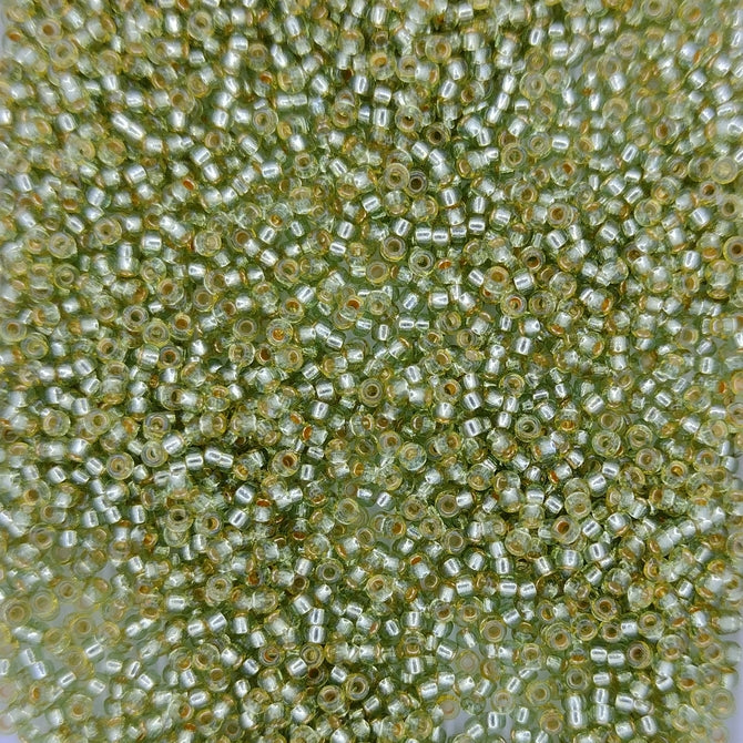 4273 - 25g Size 15/0 Miyuki seed beads in Duracoat Silver lined Willow