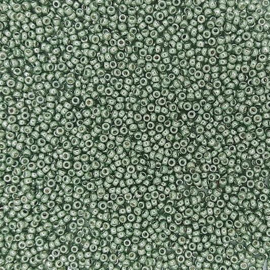 4215 - 10g Size 11/0 Miyuki seed beads in Duracoat Galvanised Sea Green