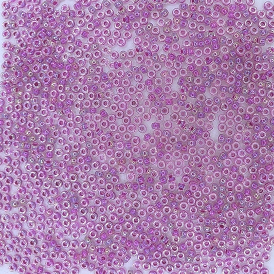 0264 - 10g Size 11/0 Miyuki seed beads in Raspberry lined Crystal AB
