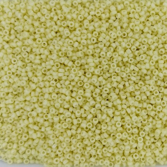 4451 - 5g Size 15/0 Miyuki seed beads in Duracoat Opaque Light Lemon Ice