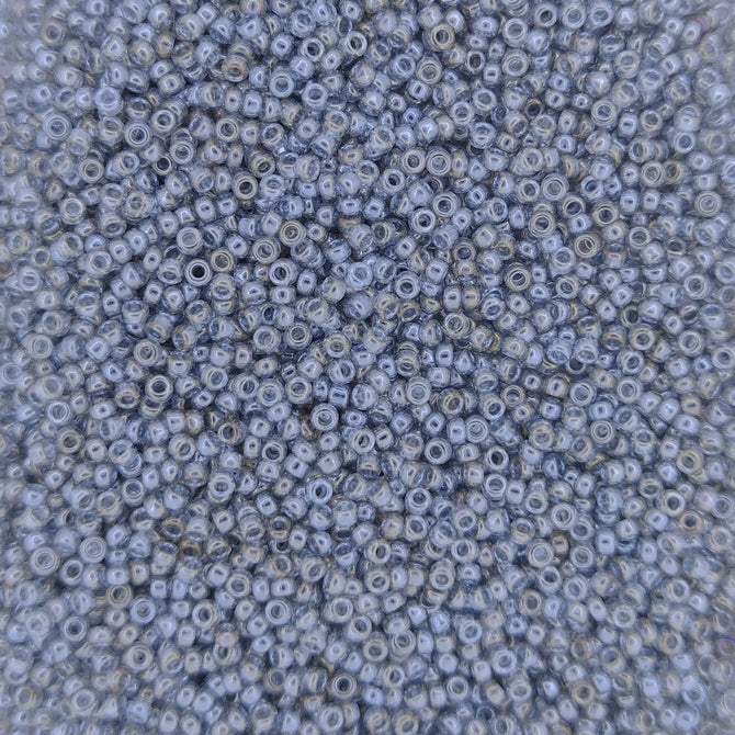 1881 - 25g Size 15/0 Miyuki seed beads in Transparent SIlver Grey Gold Lustre