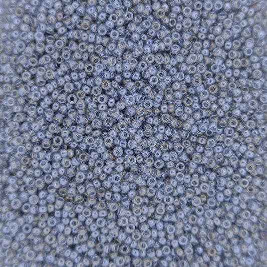 1881 - 25g Size 15/0 Miyuki seed beads in Transparent SIlver Grey Gold Lustre