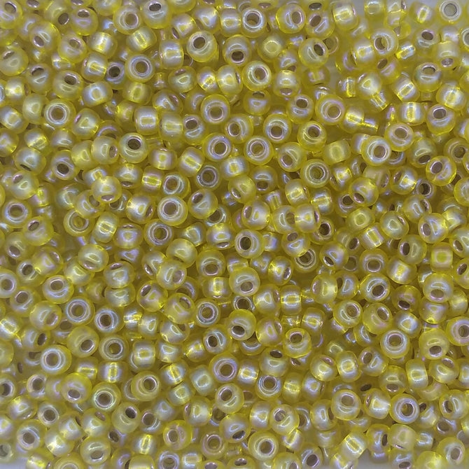 1006 - 10g Size 8/0 Miyuki seed beads in Silver lined Yellow AB