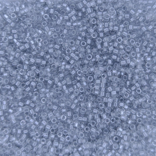 DB0271 - 5g Size 11/0 delicas in Sparkling Silver Grey lined Crystal