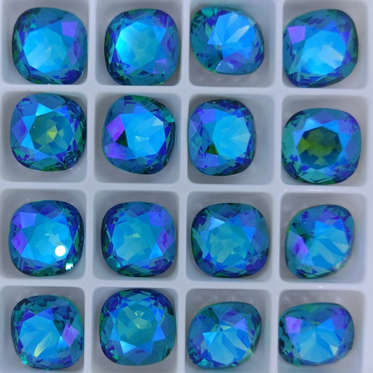 12mm round square in Aquamarine Shimmer (Aurora)