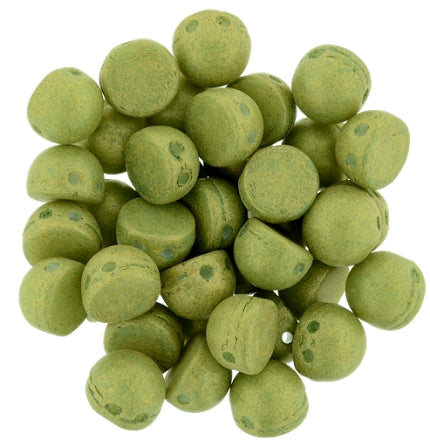 10 x CzechMate cabochons in Pacifica Avocado