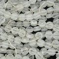 15 x 7mm nailhead beads in Matt Crystal (vintage)