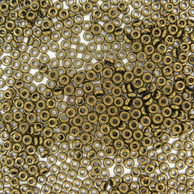 422 - 5g Size 8/0 Toho Demi seed beads in Gold Lustre Dark Antique Bronze