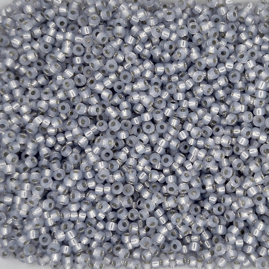 0576 - 50g Size 11/0 Miyuki seed beads in Silver lined Dyed Smoky Opal