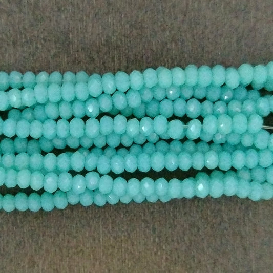 200 x 1mm Chinese cut beads in Jade