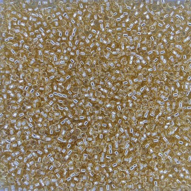 0002 - 5g Size 15/0 Miyuki seed beads in Silver lined Light Gold