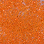 50 x 4mm faceted beads in Bright Orange lined Crystal