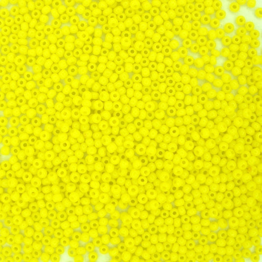 5g Size 14/0 Czech seed beads in Yellow