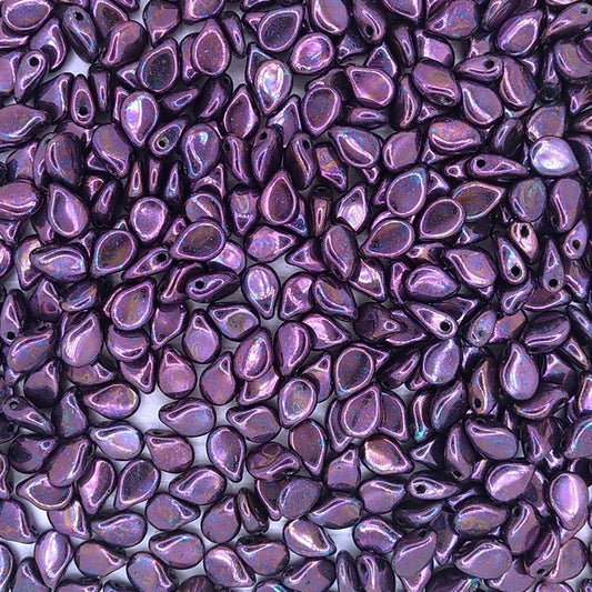30 x pip beads in Black Iris