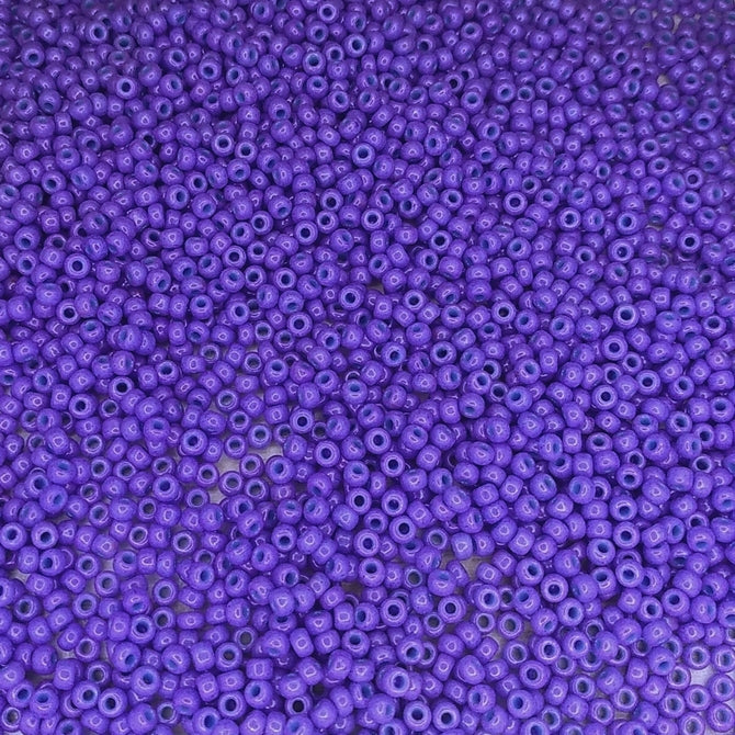 1477 - 10g Size 8/0 Miyuki seed beads in Opaque Purple