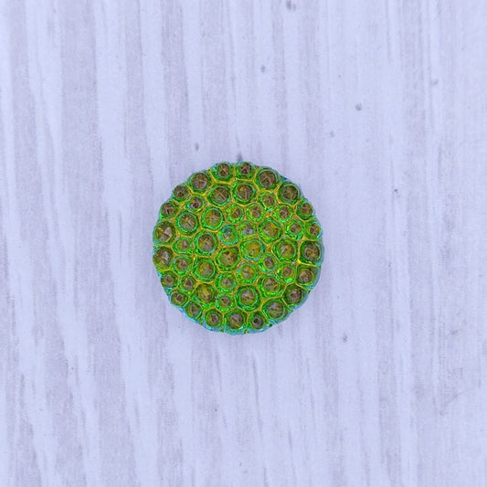 2395 - 13.5mm cabochon with spots in Crystal Iris