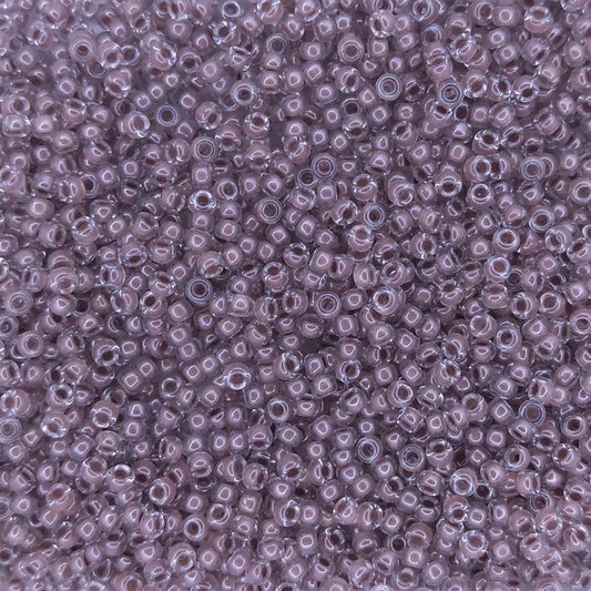 0224 - 10g Size 11/0 Miyuki seed beads in Cocoa lined Crystal