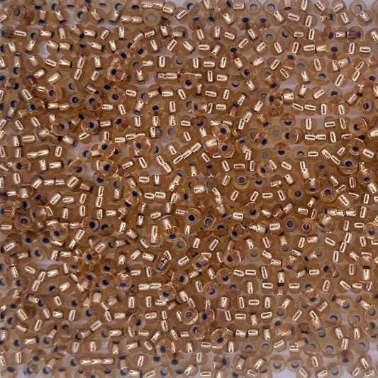 0971 - 5g Size 11/0 Miyuki seed beads in Copper lined Pale Amber