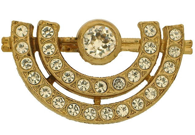 45274 - Claspgarten Gold Brooch - 27x16mm