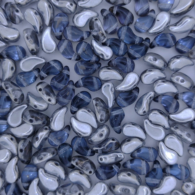 20 x Right Zoliduo beads in Underlit Periwinkle