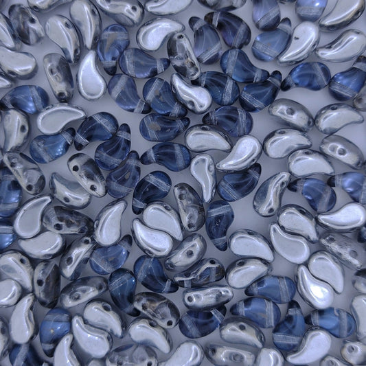 20 x Right Zoliduo beads in Underlit Periwinkle