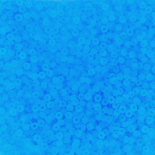 0148F - 10g Size 11/0 Miyuki seed beads in Matt Transparent Aqua